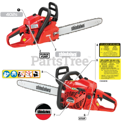 Shindaiwa 402 s - Shindaiwa Chainsaw (SN: C37414001001 - C37414999999)