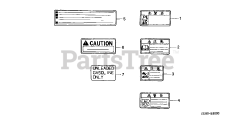 Honda GX640 SD1/A (GAAD) - Honda Engine, Made in Japan (SN: GAAD-1030001 - GAAD-9999999) OTHER PARTS (LABEL)