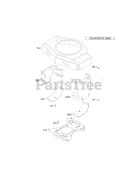 Briggs & Stratton 462707-0100-E1 - Briggs & Stratton Vertical Engine Blower Housing/Shrouds