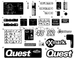 Exmark QST20BE422 - Exmark 42" Quest Zero-Turn Mower, 20hp Briggs & Stratton (SN: 850000 - 919999) (2010)