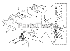Snapper 211 SST (86228) - Snapper String Trimmer Carburetor &amp; Spark Arrestor