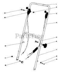 Toro 16297 - Toro Walk-Behind Mower (SN: 000000001 - 000999999) (1980) Handle Assembly Model 16297