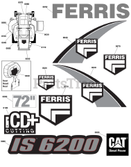 Ferris IS 6200Z (5902162) - Ferris IS6200Z Series 72" Zero-Turn Mower, 48hp Caterpillar Diesel