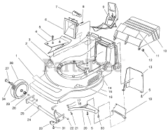 Toro 21050 B - Toro 43cm Recycler Walk-Behind Mower, Electric (SN: 069000001 - 069999999) (1996)