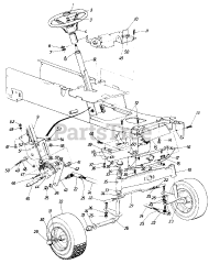 White Outdoor GT-1855 (146-995-190) - White Outdoor 50" Garden Tractor (1986) Steering Assembly