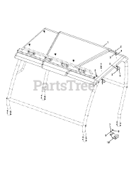 Cub Cadet 39A70004 (39A70004100) - Cub Cadet Utility Vehicle Poly Roof Hard Top att2 Canopy