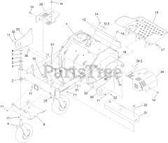 Toro 39514 - Toro 24" Stand-On Aerator (SN: 415300000 - 416399999) Frame Assembly