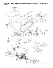 Poulan Pro PB GT 26H54 (960420111-01) - Poulan Pro Garden Tractor (2010-04)