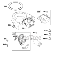 Briggs & Stratton 44N677-0046-B1 - Briggs & Stratton Vertical Engine Blower Housing and Air Cleaner Group