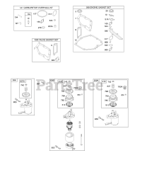Briggs & Stratton 126T02-1044-E1 - Briggs & Stratton Vertical Engine Electric Starter, Gasket Kits