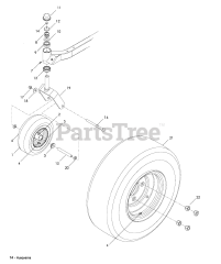 Husqvarna RZ 3019 (966042901) - Husqvarna 30" Zero-Turn Mower (2009-04) Wheels / Tires