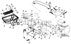 Cub Cadet 310 (190-310-100) - Cub Cadet Twin Bagger (1992) att Rear Bagger