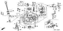 Honda GXV340 UA2 DX3 (GJAMA) - Honda Engine, Made in USA (SN: GJAMA-1000001 - GJAMA-9999999) OIL PAN