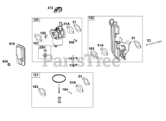Briggs & Stratton 13A135-0139-F1 - Briggs & Stratton Horizontal Engine Carburetor Group