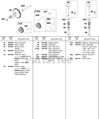 Briggs & Stratton 243432-1145-01 - Briggs & Stratton Horizontal Engine Valves, Camshaft