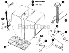 Snapper 1855 (80828) - Snapper Garden Tractor, 18hp Fuel Tank &amp; Lines