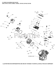 Kohler ECH650-3001 - Kohler Command PRO EFI Engine, Basic Version, 21hp, 15.7kW Cylinder Head/Breather Group 4-24-613 ECH630-749