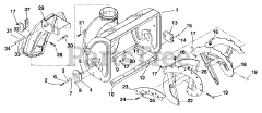 Ariens 932500 (ST 520) - Ariens 20" Snow Blower, 5hp Tecumseh (SN: 000101 & Above)