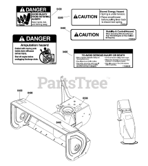Murray 1695360 - Murray 42" Two Stage Snow Thrower Attachment Decals Group