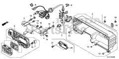 Honda EM4000SX AT1 (EBRC) - Honda Generator, Made in China (SN: EBRC-1000001 - EBRC-1499999) A.V.R. UNIT@CONTROL PANEL CASE
