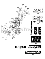 Snapper SNM 924E (1696222-01) - Snapper 24" Snow Thrower, 9hp