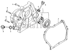 Honda EG1500 K4 A (G200) - Honda Generator, Made in Japan (SN: G200-1000107 - G200-9999999) CRANKCASE COVER