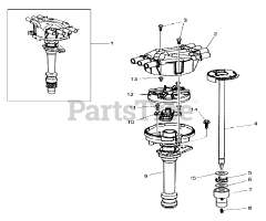 Briggs & Stratton 076131-03 - Briggs & Stratton 35kW Liquid Cooled Home Standby Generator Engine Service Parts - Distributor Parts