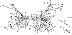 Honda FR500 A (FR500) - Honda Tiller, Made in Japan (SN: FR500-1000001 - FR500-9999999) LABELS