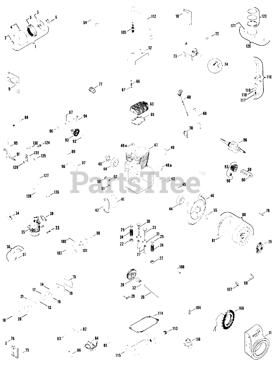 Toro 71-16KS01 (C-160) - Toro Lawn Tractor (1977) 12 H.P. ENGINE K301S