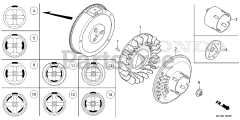 Honda GX390 UT2 PA2 (GCBCT) - Honda Engine, Made in Thailand (SN: GCBCT-1000001 - GCBCT-3485996) FLYWHEEL