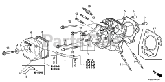 Honda GX240 UT1 LX2 (GCATT) - Honda Engine, Made in Thailand (SN: GCATT-1000001 - GCATT-9999999) CYLINDER HEAD