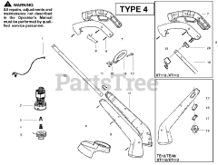 Weed Eater TE 35 - Weed Eater String Trimmer, Electric, Type 4 Product Complete Type 4