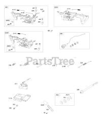 Briggs & Stratton 611475-0119-E1 - Briggs & Stratton Horizontal Engine Control Brackets, Springs, Links