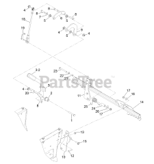 Exmark VTS541KA363CA - Exmark 36" Vantage S-Series Stand-On Mower, Kawasaki, CARB (SN: 313000000 - 313999999) (2013) Park Brake Assembly