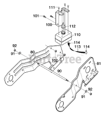 Murray 620301x54C - Murray 20" Snow Thrower (2001) Frame Components Assembly