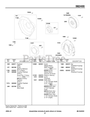 Briggs & Stratton 582447-0477-E2 - Briggs & Stratton Horizontal Engine SAE Flywheel, Flywheel Housing