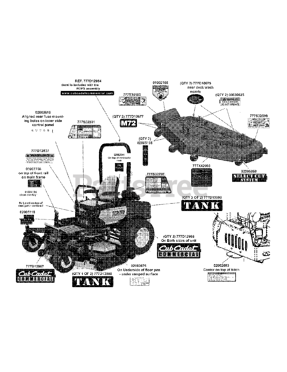 Cub Cadet M72KW (53AI8CT8050) Cub Cadet 72" Tank ZeroTurn Mower