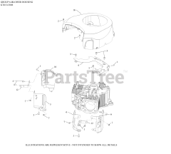Kohler KT610-3008 - Kohler 6600 Series Engine, Basic Version, 19hp, 14.2kW 06 Blower Housing