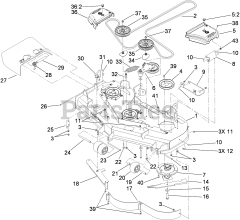 Toro 74923 TE (6000) - Toro 132cm Z Master Zero-Turn Mower, Side-Discharge Deck (SN: 290000001 - 290999999) (2009) Deck Assembly
