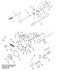 AGCO 3018 L (1691974) - AGCO Rear-Engine Riding Mower, 18hp Controls Group - Parking Brake Assembly