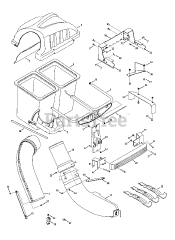 Cub Cadet 19B70004 (19B70004100) - Cub Cadet 50" RZT Twin Rear Bagger att General Assembly