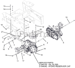Gravely 991303 (Pro-Turn 148) - Gravely Pro-Turn 48" Zero-Turn Mower, Side Discharge (SN: 030000 & Above) Transaxles - SN 040000 And Up