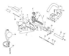Echo SRM-3400 - Echo String Trimmer (Type 1) Driveshaft, Handles, Throttle, Stop Switch, Harness