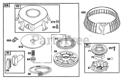 Briggs & Stratton 226432-1006-E2 - Briggs & Stratton Horizontal Engine Rewind Assy