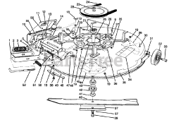 Toro 70080 (10-32) - Toro Recycler Rear-Engine Riding Mower (SN: 049000001 - 049999999) (1994) Mower Assembly-Recycler