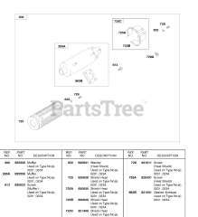 Briggs & Stratton 58A447-0201-E2 - Briggs & Stratton Horizontal Engine Exhaust Muffler