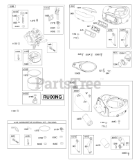 Briggs & Stratton 31G777-0290-E2 - Briggs & Stratton Vertical Engine Air Cleaner, Blower Housing, Carburetor - Ruixing, Kit-Carburetor Overhaul - Ruixing