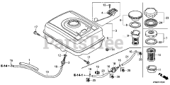 Honda GX270 QXC9/A (GCAB) - Honda Engine, Made in Japan (SN: GCAB-2000001 - GCAB-9999999) FUEL TANK (1)