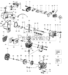Weed Eater GTI 16 - Weed Eater String Trimmer ENGINE
