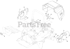Toro 72028 (7500-D) - Toro 60" Z Master Zero-Turn Mower, Rear-Discharge Deck (SN: 416262337 - 416288793) Hood and Covers Assembly
